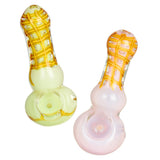 Waffle Cone Bubbled Glass Spoon Pipe - 3.75" / Colors Vary