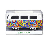 vintage bus ashtray - colorful flower burst design