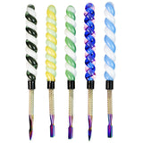 Unicorn Horn Glass & Anodized Steel Dab Tool - 6"/Colors Vary