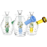 What's The Buzz Glass Water Pipe - 4" / 14mm F / Colors Vary