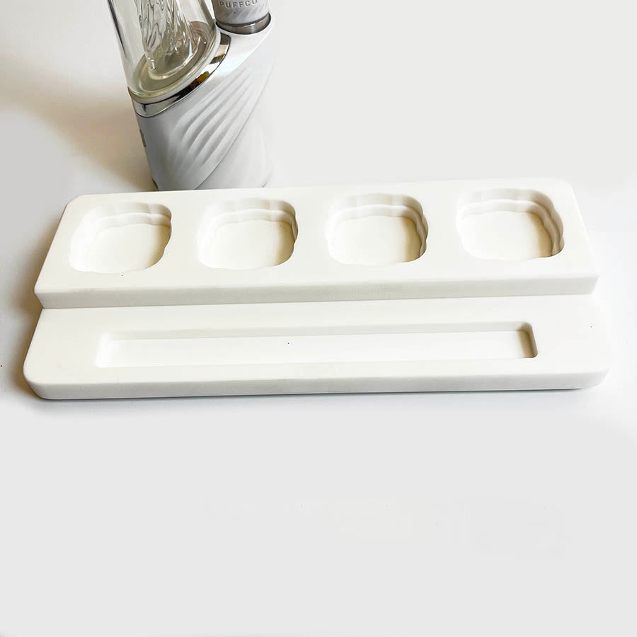 Durable Corian Dab Stand for Organizing Concentrate Jars and your Favorite Tools