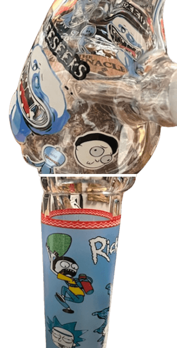 10.5” Decorative Decals Humor Glass Water Pipe Bong Hookah Bubbler - SmokeWeed.com