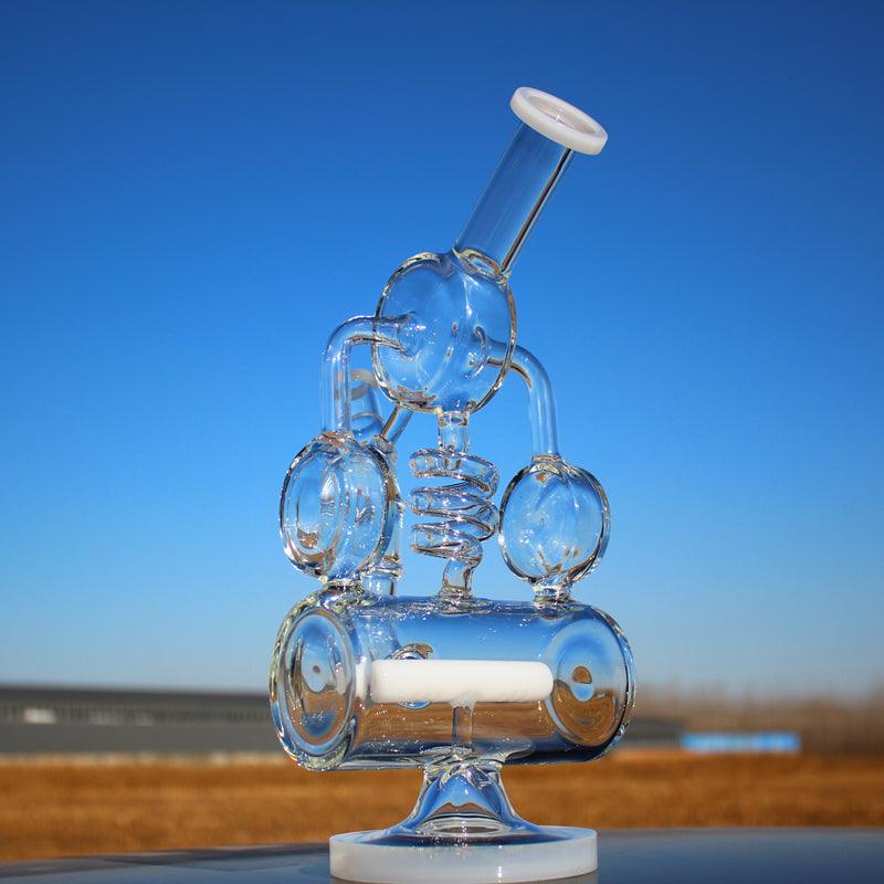 12.5" Recycler Style Inline Perc Water Pipe w/ Spring Body - SmokeWeed.com