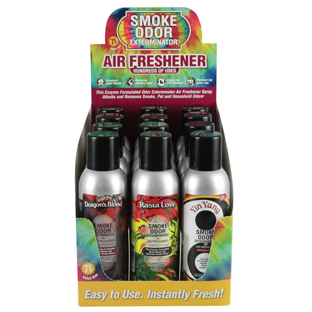 12PC DISPLAY - Smoke Odor Exterminator Spray - 7oz / Retro Mix - SmokeWeed.com