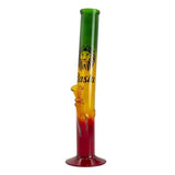 13.5" Rasta Colored Glass Water Pipe w/ Lion Logo - SmokeWeed.com