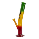 13.5" Rasta Colored Glass Water Pipe w/ Lion Logo - SmokeWeed.com