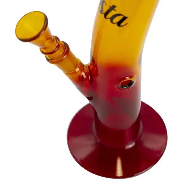 13.5" Rasta Colored Glass Water Pipe w/ Lion Logo - SmokeWeed.com