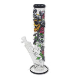 14" heady clay skull striaght tube - SmokeWeed.com