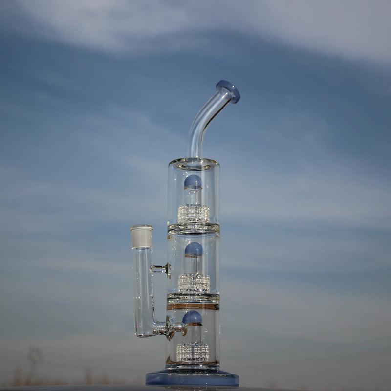 15" Triple Matrix Percolator Glass Water Pipe - SmokeWeed.com