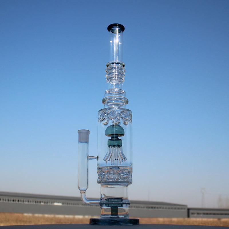 19.5" Jellyfish Sprinkler & Matrix Perc Glass Water Pipe - SmokeWeed.com