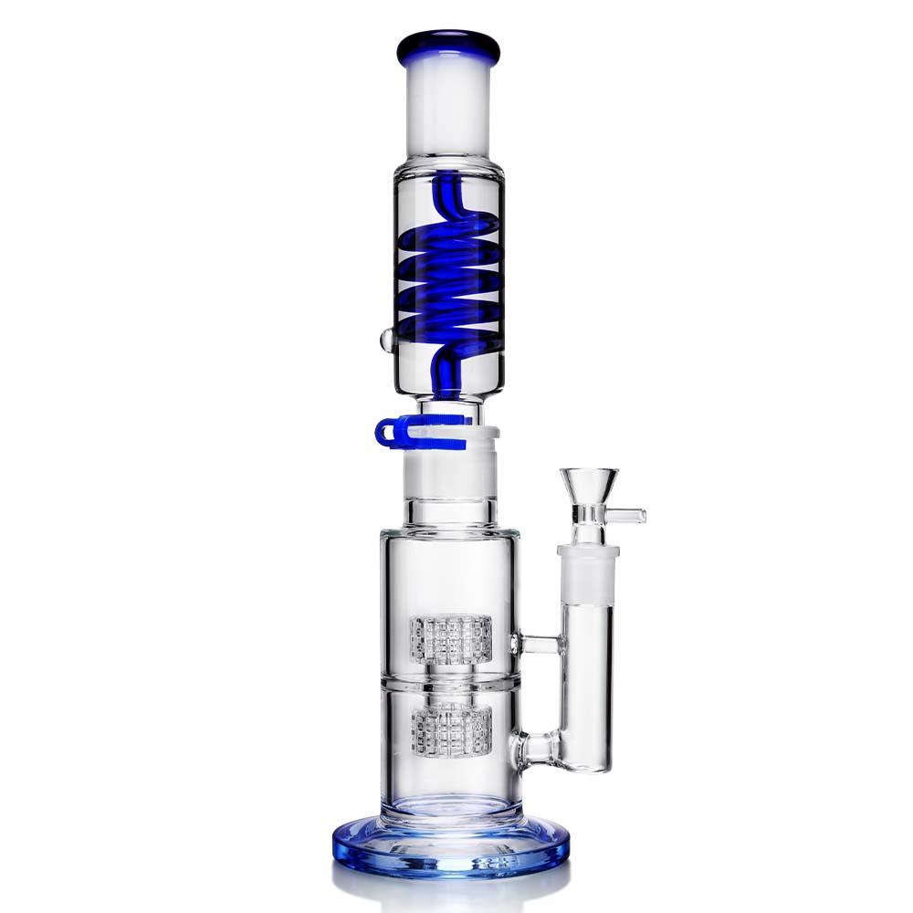 1Stop Glass 14 Inch Glycerin Straight Tube Bong - SmokeWeed.com