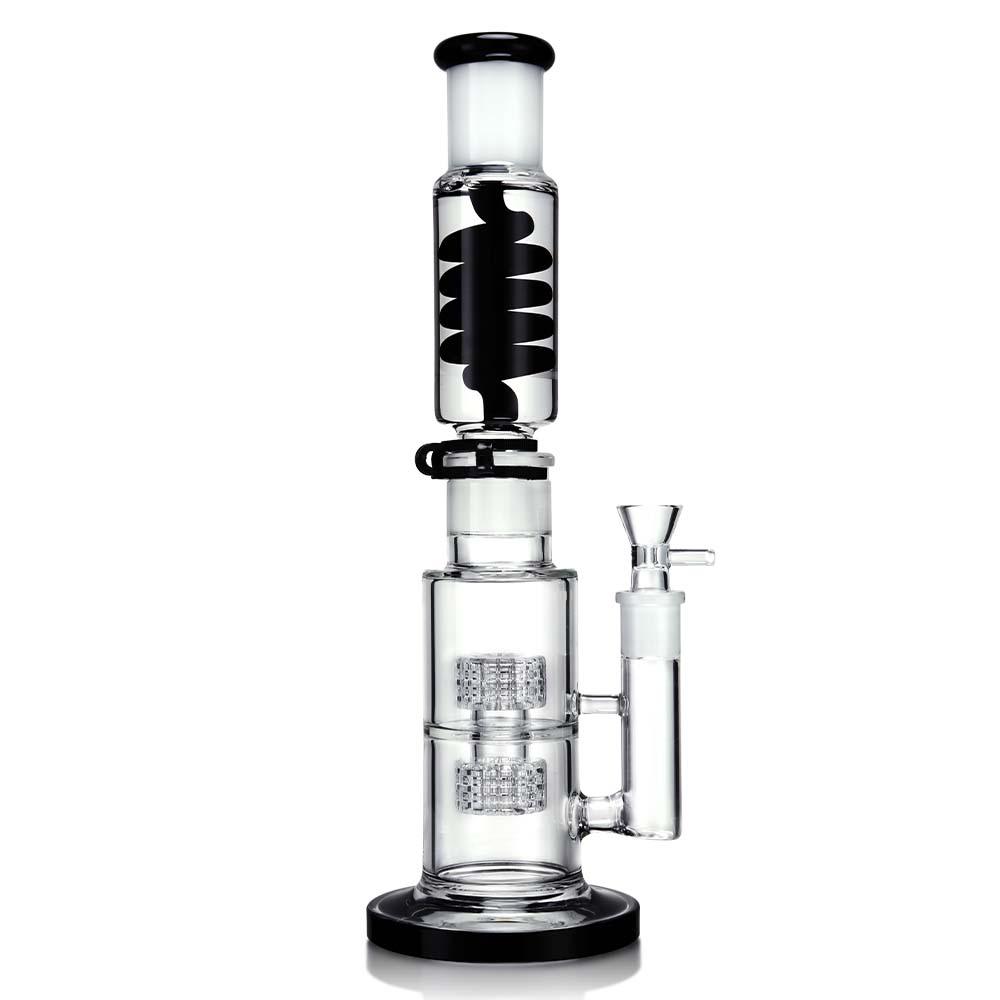 1Stop Glass 14 Inch Glycerin Straight Tube Bong - SmokeWeed.com