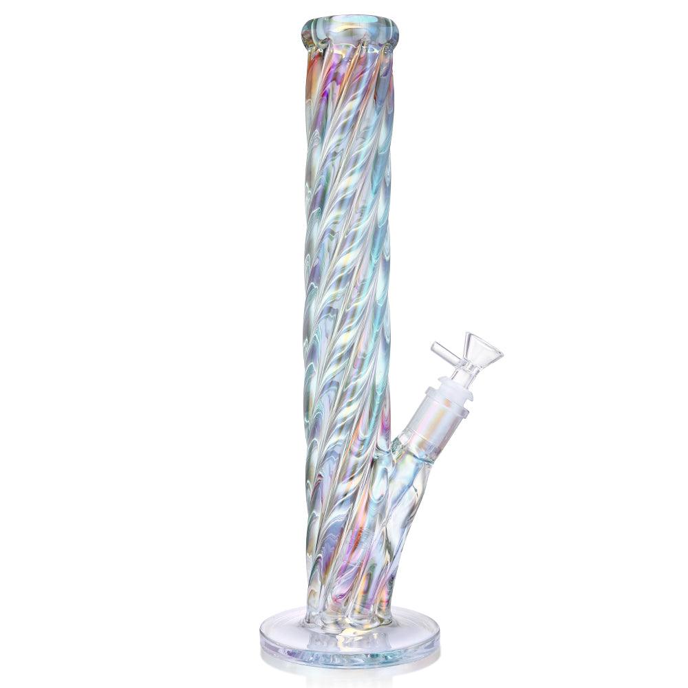 1Stop Glass 16 Inch Straight Shooter W/ Iridescent Glass - GORGEOUS! - SmokeWeed.com