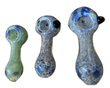 2.5” Multi Frit Design Glass Tobacco Dry Herb Hand Pipe (1 Pc) - SmokeWeed.com