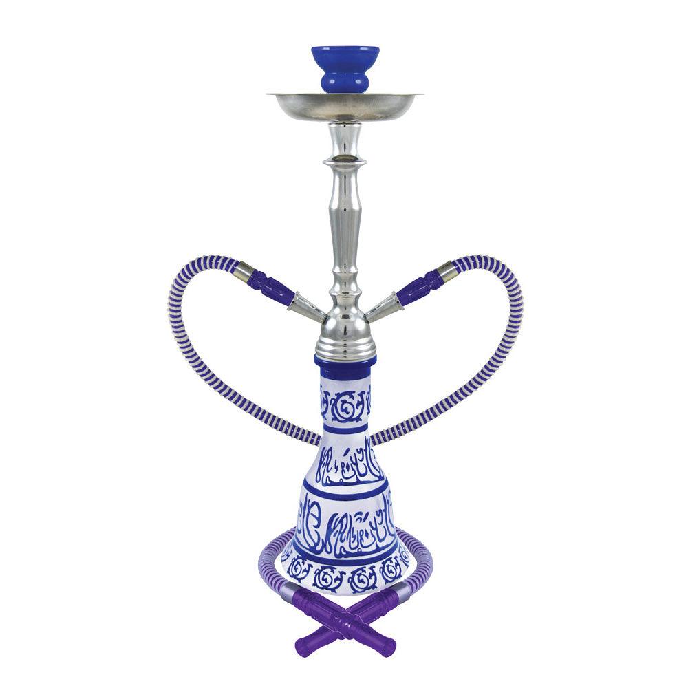 20" Hieros 2-Hose Premium Hookah - Colors Vary - SmokeWeed.com