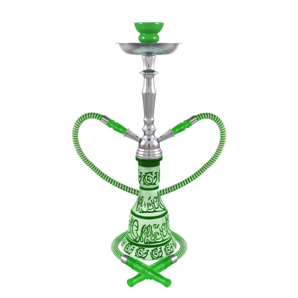 20" Hieros 2-Hose Premium Hookah - Colors Vary - SmokeWeed.com