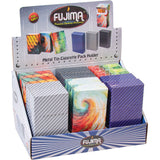 12PC DISPLAY - Fujima Metal Cigarette Case Kingsize - Assorted