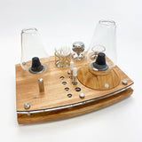 The Zenco Drinking Glass Vaporizer Organizing Tray For Duo or Flow and Cleaning Station with ISO Pump and Swab Jar