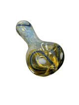 3.5” Blue & Yellow Glass Hand Pipe (1 Pc) - SmokeWeed.com