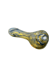 3.5” Blue & Yellow Glass Hand Pipe (1 Pc) - SmokeWeed.com