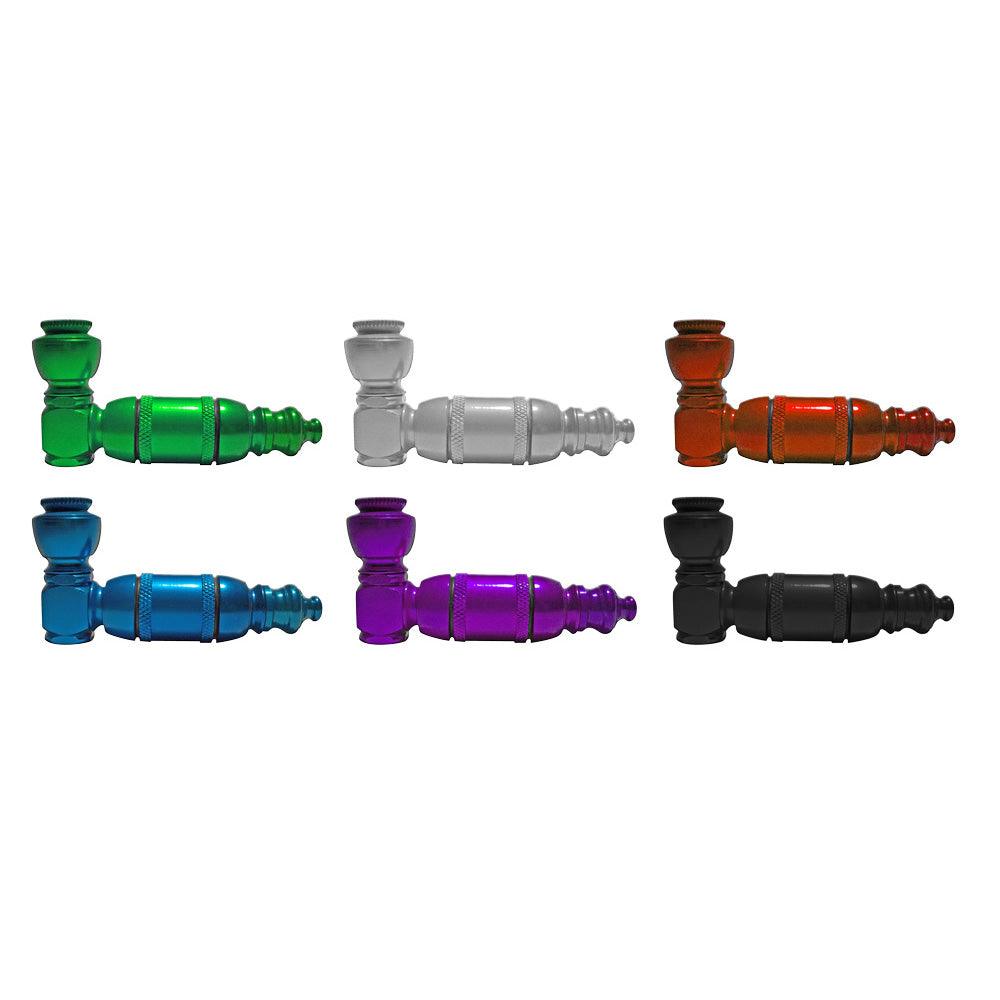 3" Aluminum Pipe w/ Lid - Colors Vary - SmokeWeed.com