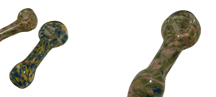 3” Confetti Style Decorative Handblown Hand Pipe - SmokeWeed.com