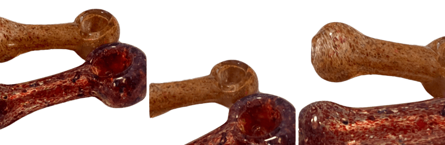 3’’ Orange / Red Color Hued Quality Handblown Glass Hand Pipe - SmokeWeed.com