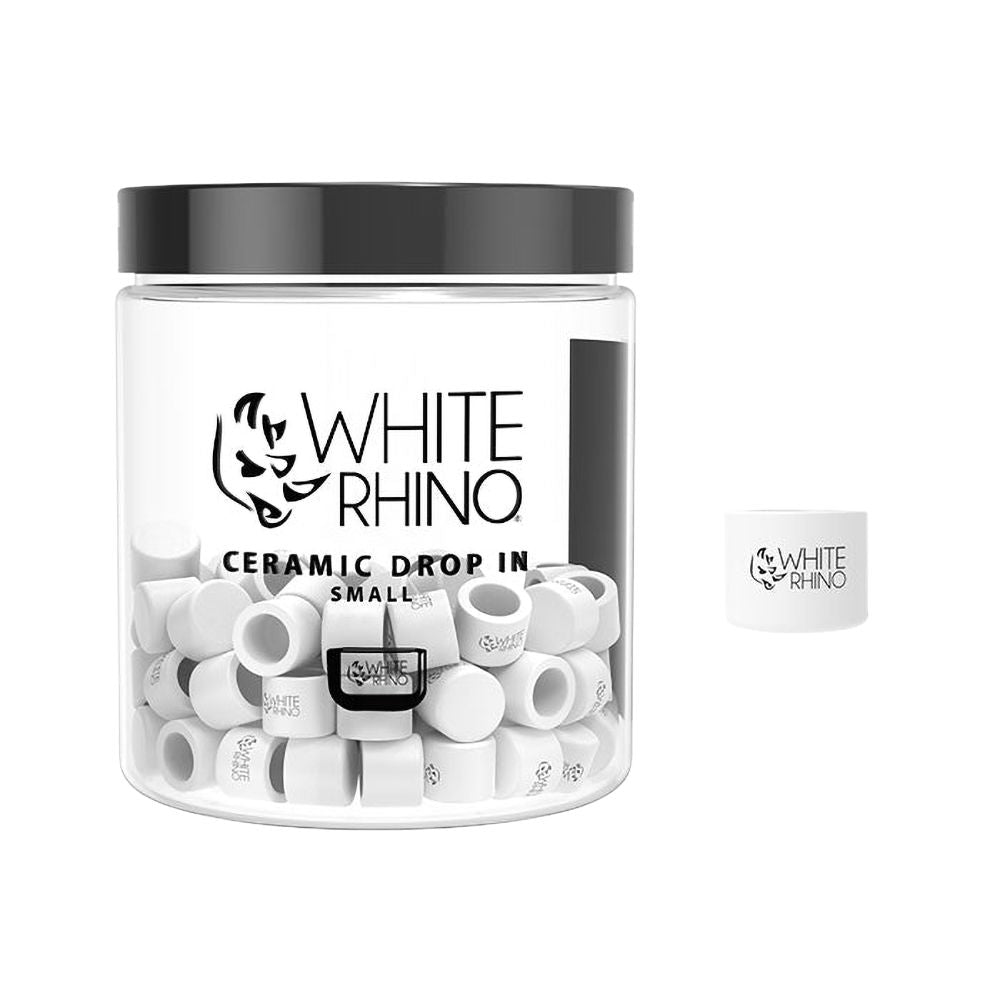 White Rhino Ceramic Drop In Dish | 50ct Jar