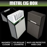 8CT DISPLAY - Smokezilla Metal Cig Box Multi-Use Hard Shell Case - 2.3" x 3.7" / Assorted Colors