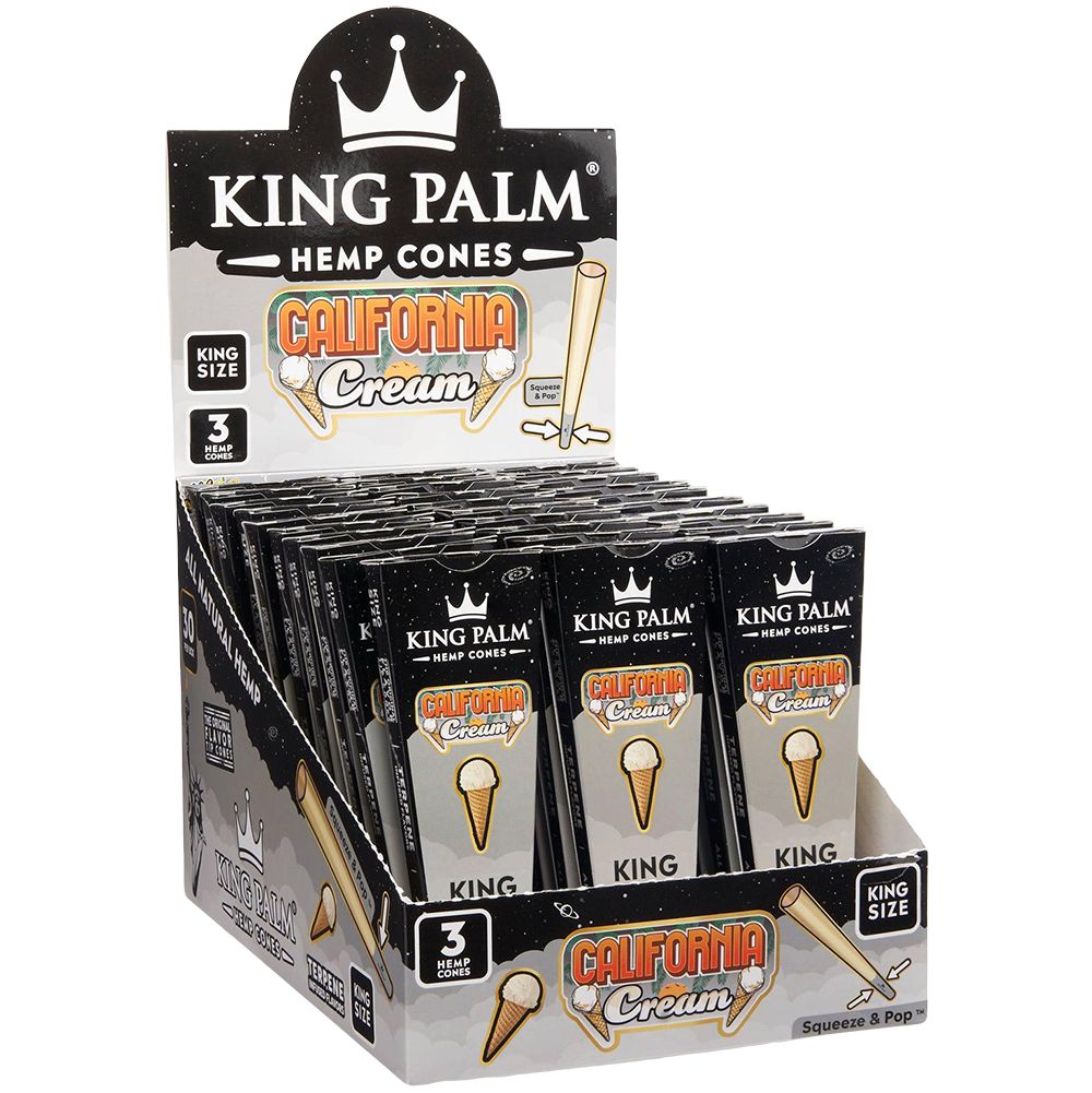 King Palm Hemp Cones | 3pc | King Size | 30pk Display