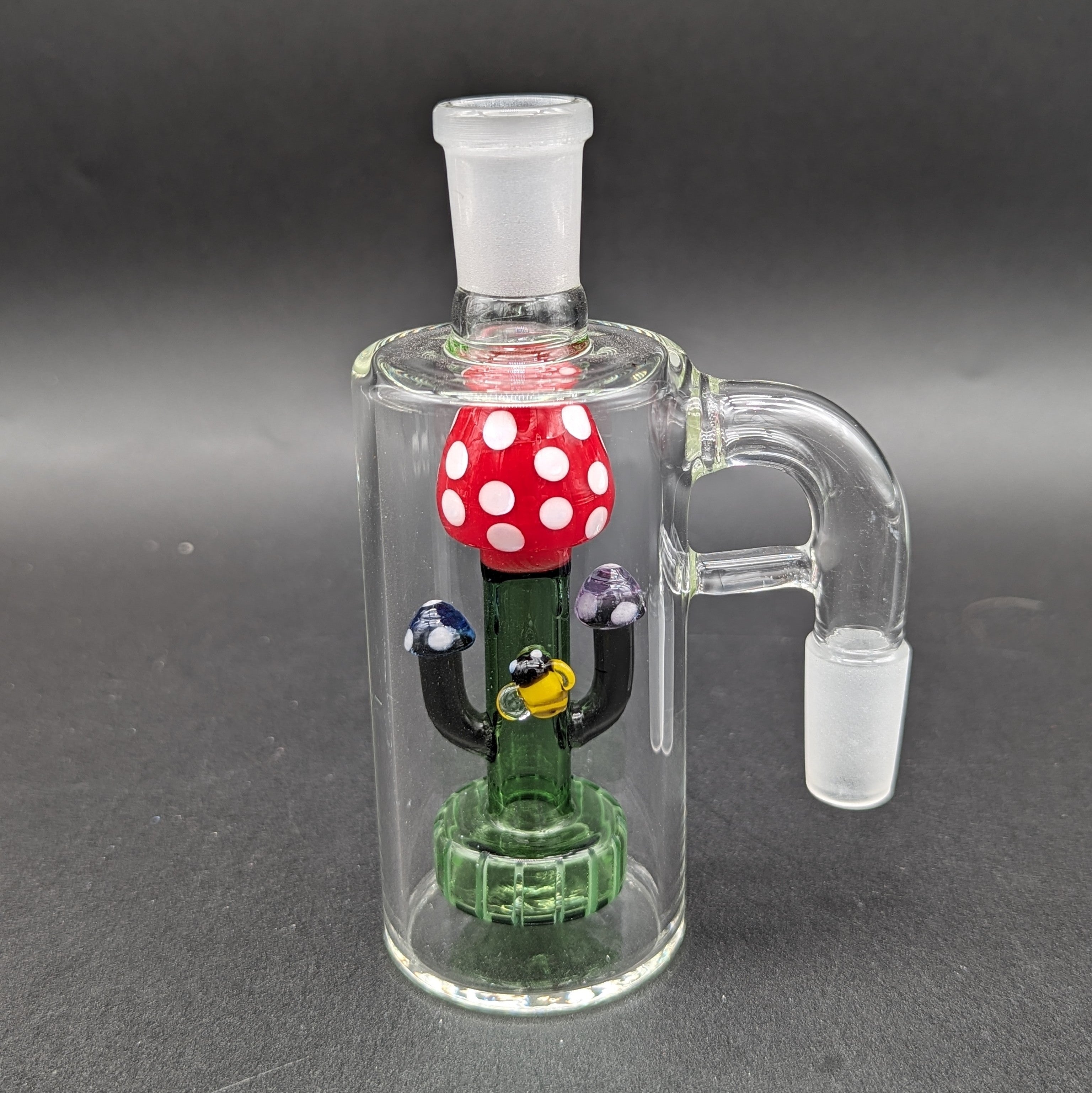 Mushroom Ash Catcher w/ Showerhead Perc 14mm 90 Degrees