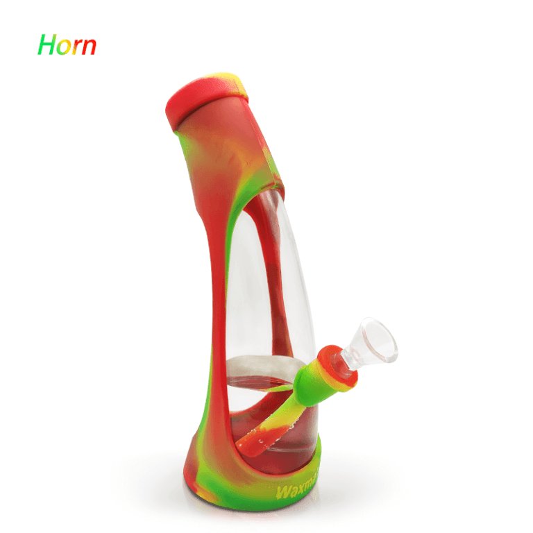 Waxmaid 8.5" Horn Silicone Glass Water Pipe