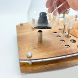 The Zenco Drinking Glass Vaporizer Organizing Tray For Duo or Flow and Cleaning Station with ISO Pump and Swab Jar