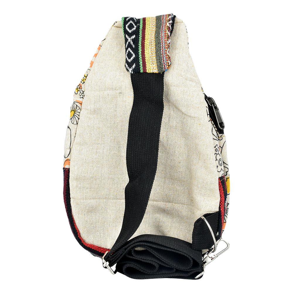 Threadheads Tie-Dye Mushroom Garden Pactchwork Sling Bag - 9"x8"