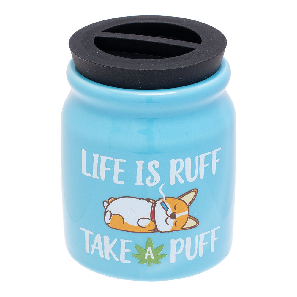 12PC DISPLAY - Fujima Cute'n'Punny Ceramic Stash Jar - 3fl oz / Assorted Designs