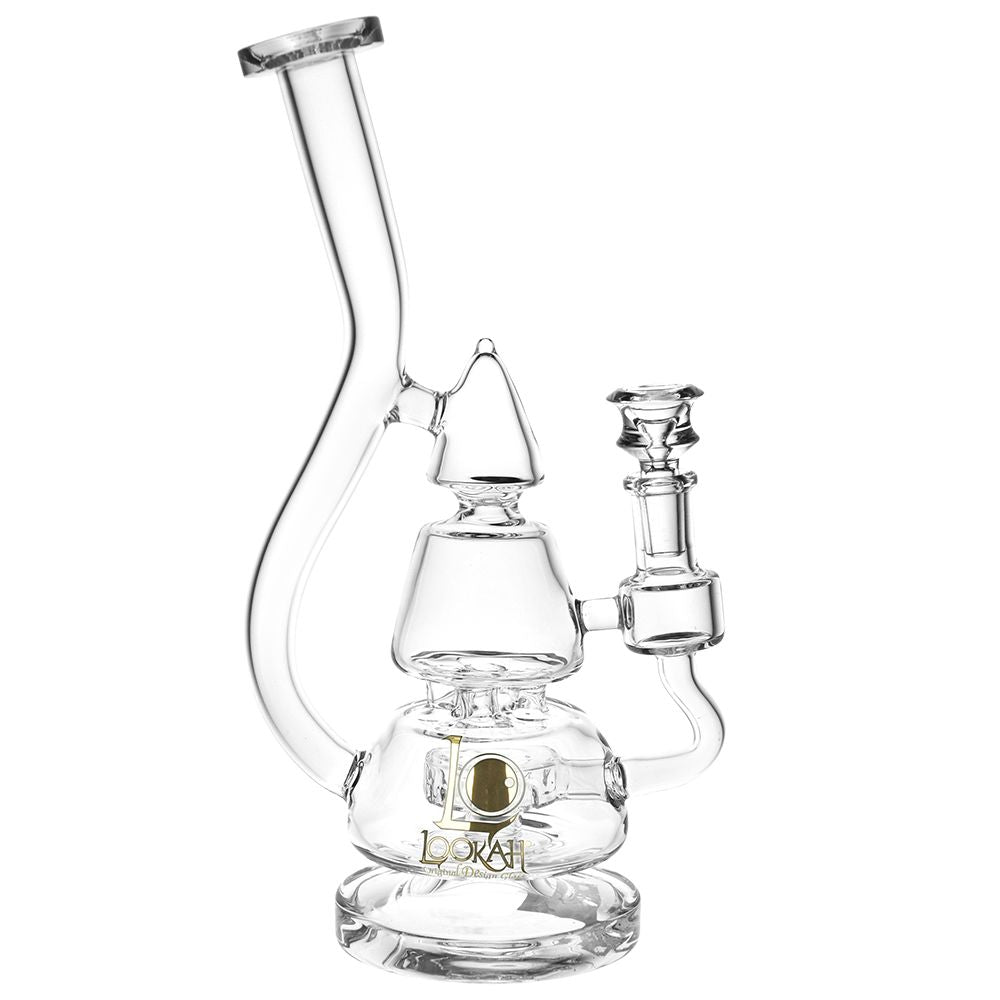 Lookah Glass Stacked Triangle Water Pipe | 11.25"