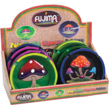 8PC DISPLAY - Fujima Mushroom Round Polyresin Ashtray- 4.25" / Assorted - SmokeWeed.com