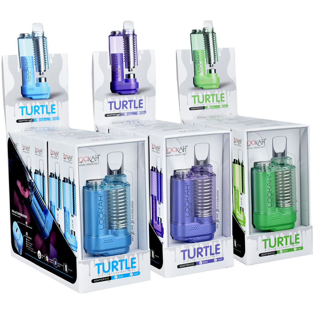 Lookah Turtle Variable Voltage 510 Battery | 500mAh | 5pc Display