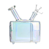 Retro TV Electroplated Glass Water Pipe - 5.75" / 14mm F
