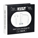 GRAV Control Tower Quartz Banger Set | 3pc | 14mm M