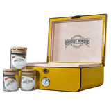 Art Deco Racer Yellow Humboldt Humidor - SmokeWeed.com