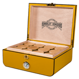 Art Deco Racer Yellow Humboldt Humidor - SmokeWeed.com