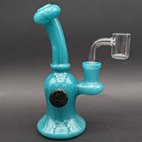 6" Color Swirl Dab Rig w/ Dichro Button