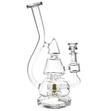 Lookah Glass Stacked Triangle Water Pipe | 11.25"