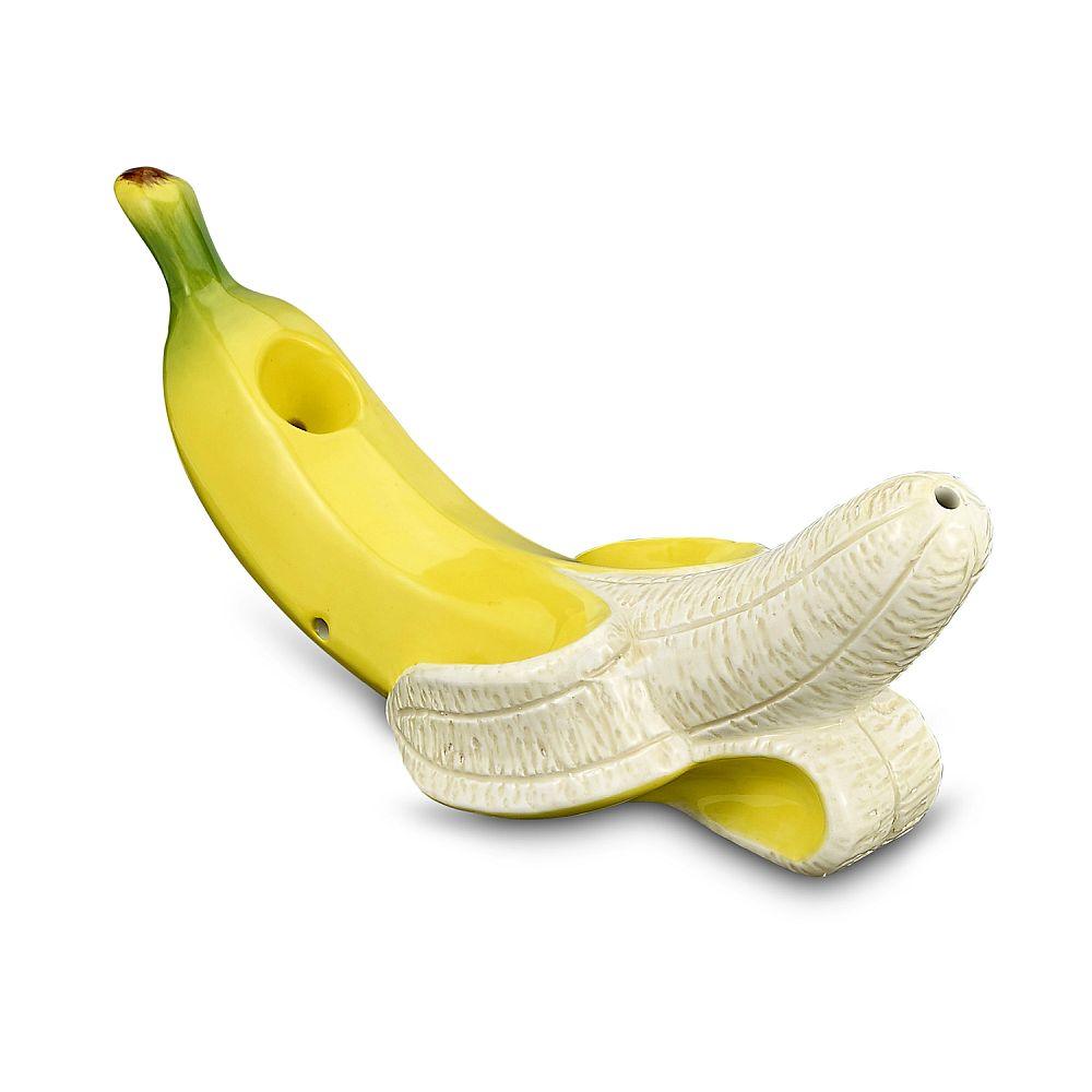 Banana Pipe - Curvy Tropical Fruit Pipe - SmokeWeed.com