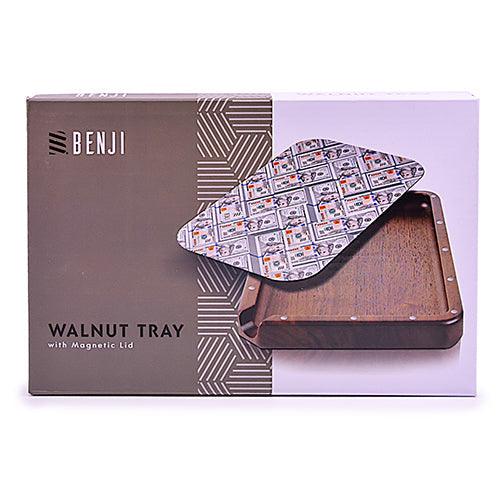 Benji - Walnut Tray w/ Magnetic Lid Kit - USD - SmokeWeed.com