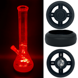 Bong Base Bumper USB Rechargeable 4.25in-6in Bases Silicone Fits Variety of Shapes - SmokeWeed.com