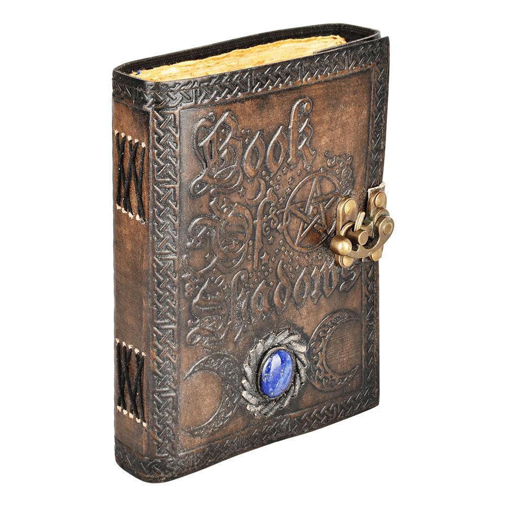 Book Of Shadows Embossed Leather Journal w/ Metal Closure - 6"x8" - SmokeWeed.com