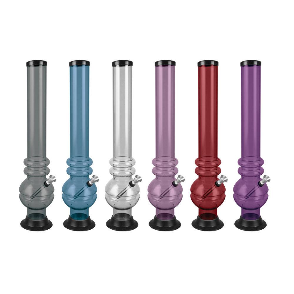 Bubble Acrylic Water Pipe - 18" / Colors Vary - SmokeWeed.com