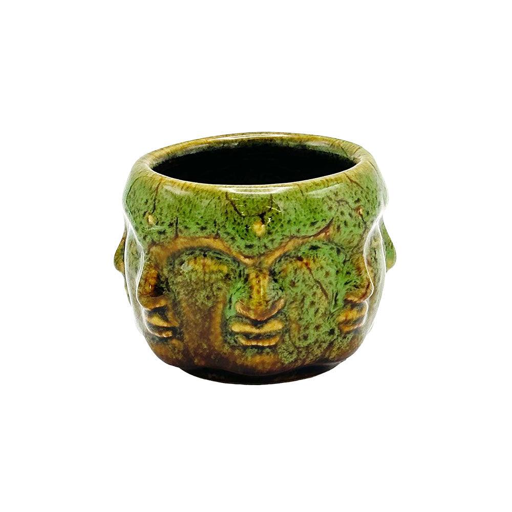 Buddha Faces Ceramic Shot Glass - 4oz - SmokeWeed.com